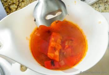 Step for Recipe - Vegan Roasted Red Pepper and Ginger Soup