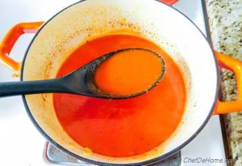 Step for Recipe - Vegan Roasted Red Pepper and Ginger Soup