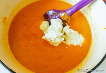 Step for Recipe - Roasted Butternut Squash Soup with Goat Cheese