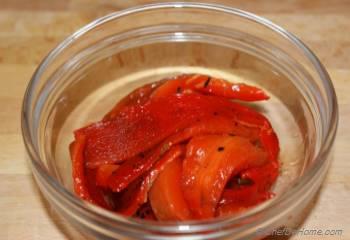 Step for Recipe - Roasted Bell Peppers and Goat Cheese Spread