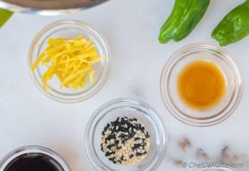 Step for Recipe - Blistered Shishito Peppers with Dipping Sauce
