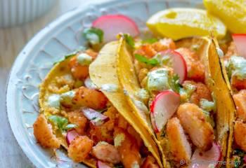 Step for Recipe - Cauliflower Rice Shrimp Tacos with Jalapeno Cream Sauce