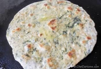 Step for Recipe - DIY | Freezer Ready Spinach Flat Bread | Indian Palak Roti
