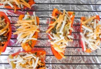 Step for Recipe - Leftover Stuffing Stuffed Sweet Peppers with Two Kinds Buttermilk Dips