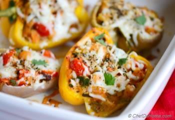 Step for Recipe - Chipotle Chicken and Chickpea Stuffed Heirloom Peppers