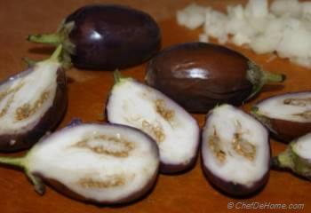 Step for Recipe - Stuffed Baby Eggplant Bites