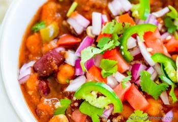 Step for Recipe - Easy Vegetarian Three Beans Chili with Chickpeas