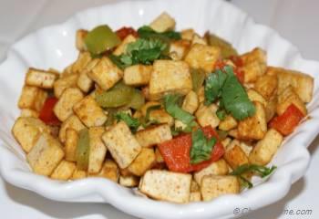 Step for Recipe - Pan Fried Tofu and Bell Peppers