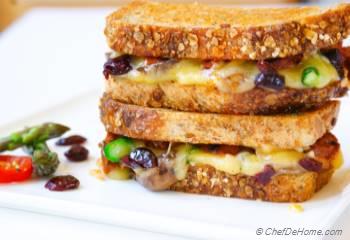 Step for Recipe - Cranberries, Asparagus and Pickled Jalapeno Grilled Cheese Sandwich