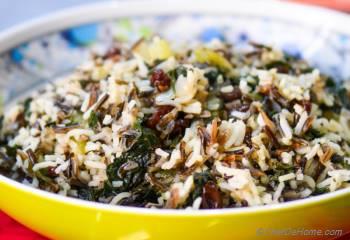 Step for Recipe - Wild Rice, Kale and Mushroom Stuffing - Vegan and Gluten Free