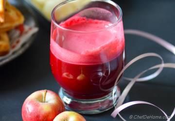 Ginger Spiced Beet Root and Apple Juice