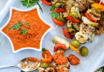 Grilled Chicken Kabobs with Romesco Sauce - Mother's Day Special