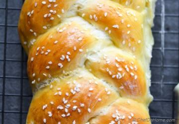 Traditional Braided Challah Bread