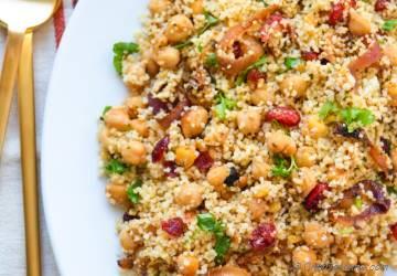 Moroccan Couscous Tfaya with Chickpeas and Cranberries