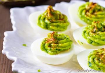 Healthy Deviled Eggs with Avocado