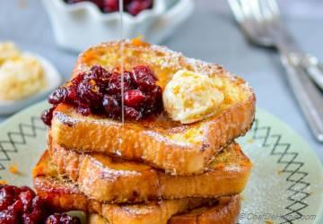 Eggnog French Toast with Orange Butter