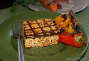 Spicy Grilled Tofu with Grilled Vegetables