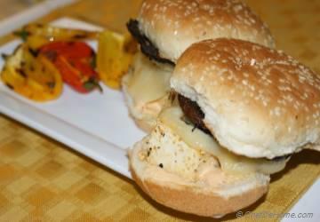 Juicy and Hearty Portobello Mushroom and Tofu Burgers