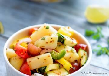 Farmer Market Healthy Potato Salad with Mustard Dressing