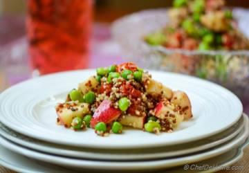 Rainbow Quinoa and Apples Salad with Roasted Tomato-Cumin Vinaigrette