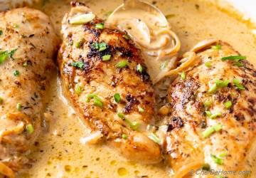 Caramelized Onion Cream Sauce with Chicken