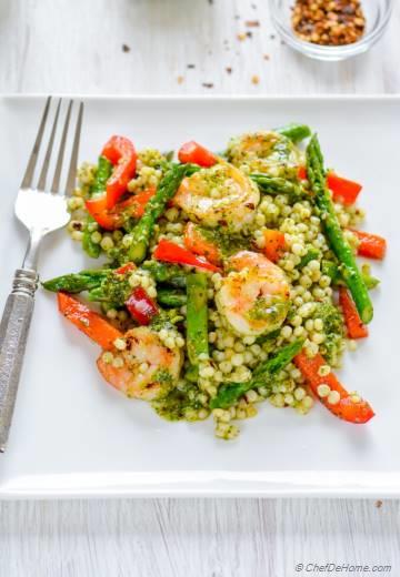 Grilled Chimichurri Shrimp and Couscous Salad