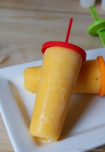 Peach and Yogurt Lollies