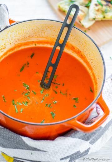 Vegan Roasted Red Pepper and Ginger Soup