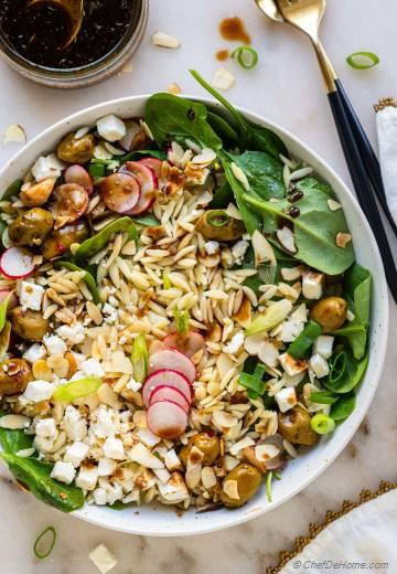 Spinach Feta Orzo Salad