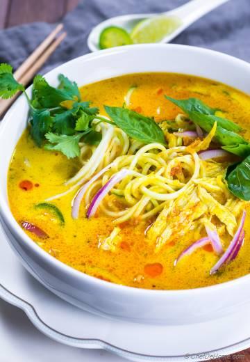 Chicken Khao Soi - Yellow Coconut Curry Soup