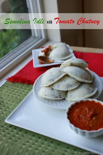 Onion and Cilantro Steamed Semolina Cakes