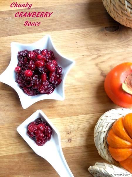 Cardamom Infused Chunky Cranberry Sauce