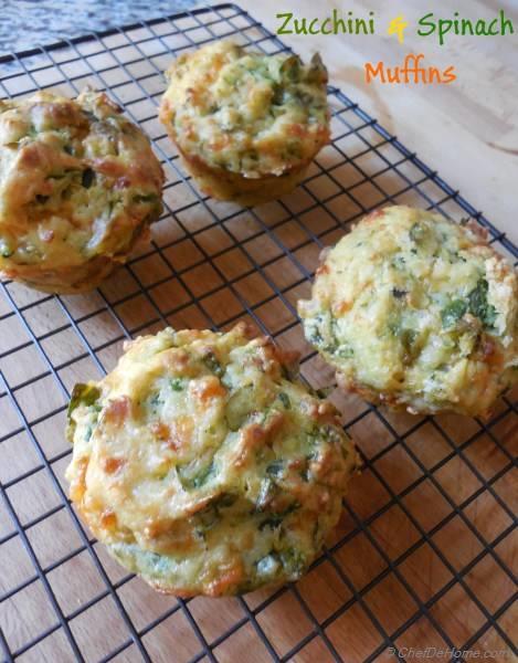 Zucchini and Spinach Muffins