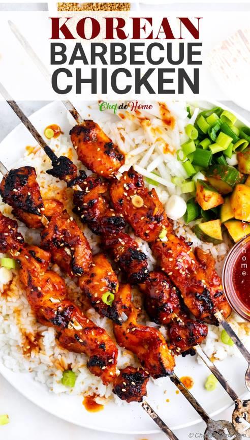 Korean BBQ Chicken Recipe | ChefDeHome.com