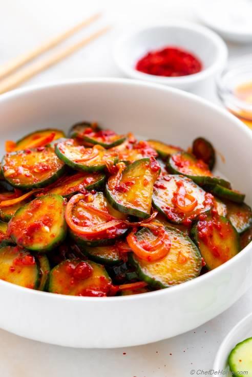 Cucumber Kimchi Recipe | ChefDeHome.com