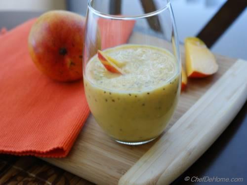 Mango Chia Seeds Milk Shake Recipe 