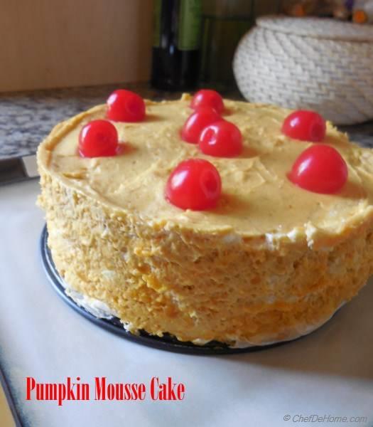 Orange Pumpkin Mousse Cake