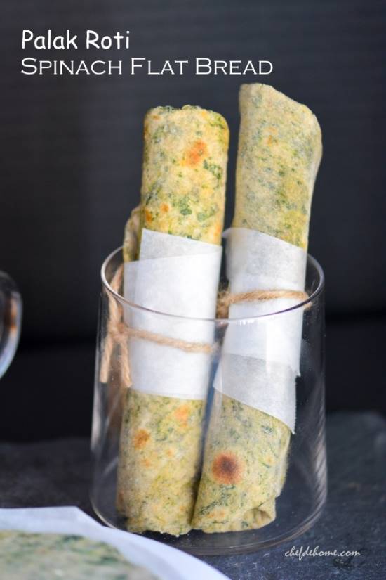 DIY | Freezer Ready Spinach Flat Bread | Indian Palak Roti Recipe ...