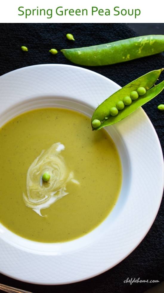 Spring Green Pea Soup Vegan and Gluten Free Recipe