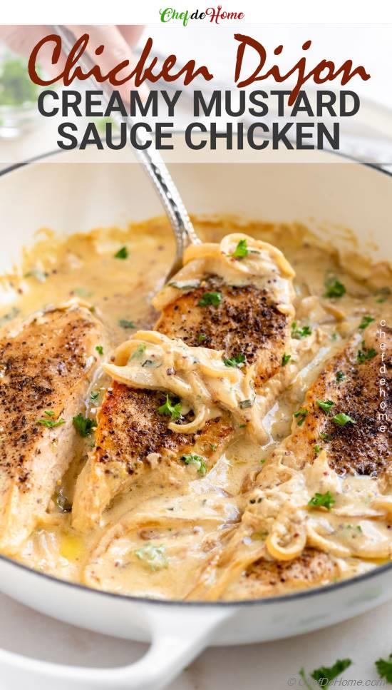 Chicken Dijon Creamy Mustard Chicken Recipe