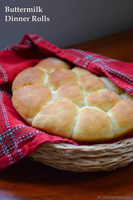 Fluffy PullApart Buttermilk Dinner Rolls Recipe