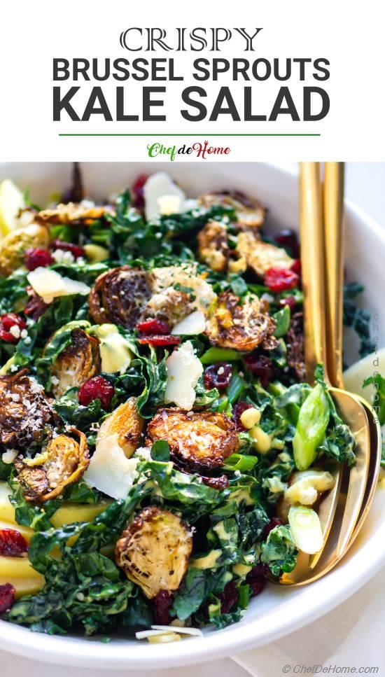 Kale and Brussel Sprout Salad Recipe