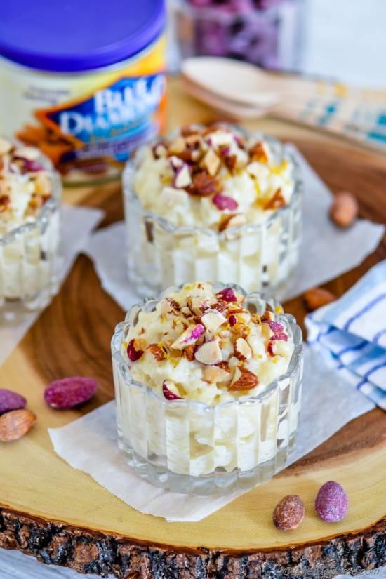 Eggless Rice Pudding with Almonds Recipe