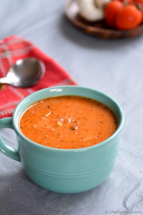 Roasted Garlic and Tomatoes Soup Recipe