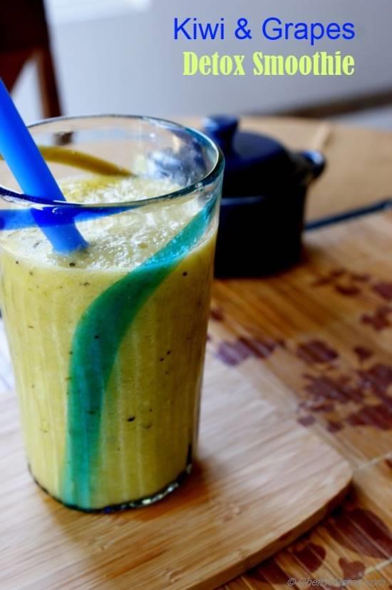 Kiwi and Grapes Detox Smoothie Recipe