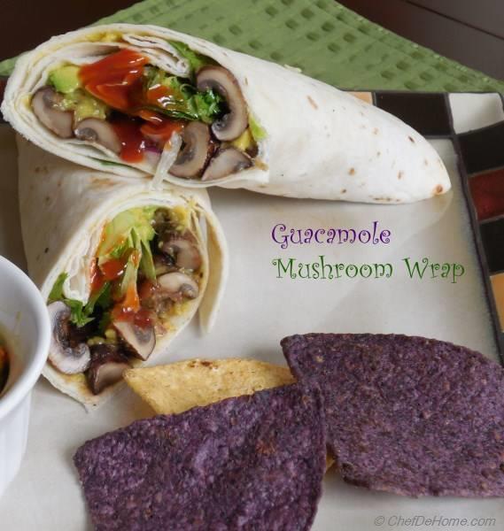 Guaca-Mushroom Wrap