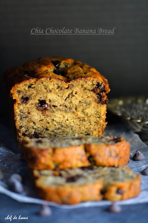 Moist Chia Chocolate Chip Banana Bread