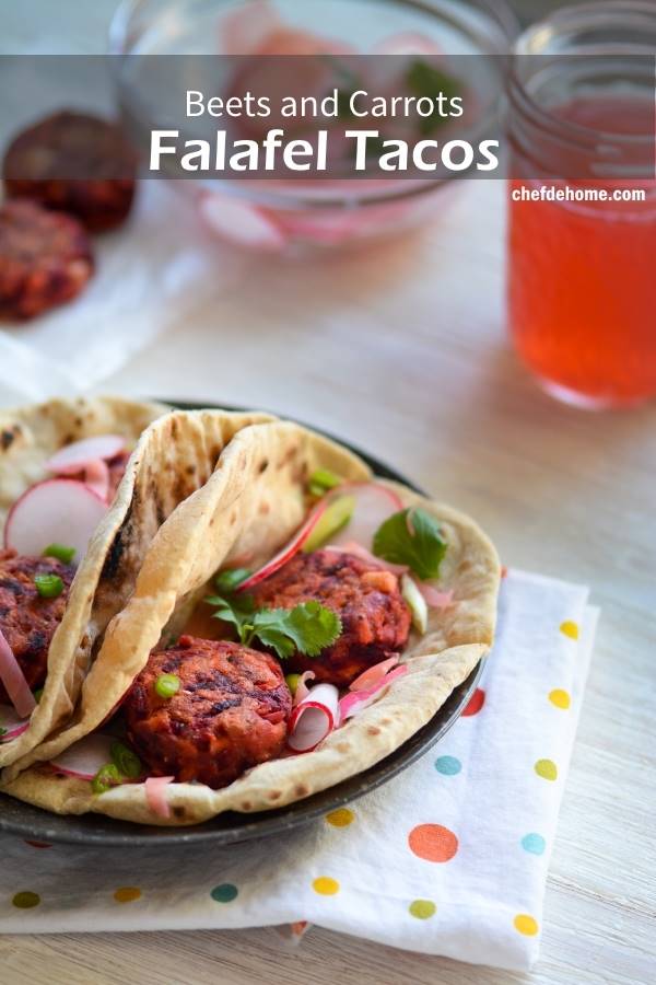 Vegan Beets and Carrot Falafel Tacos