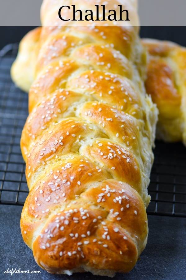 Traditional Braided Challah Bread