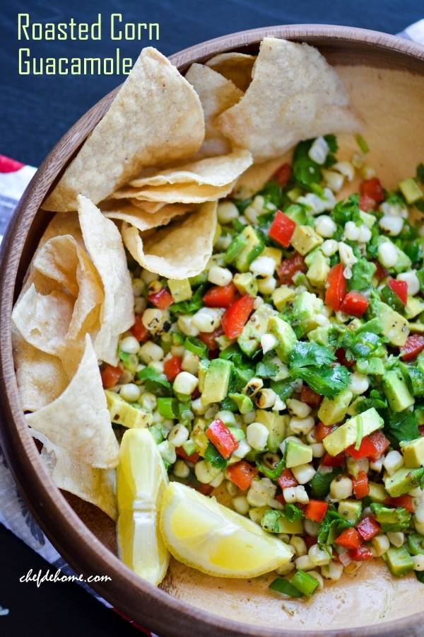 Zesty Roasted Corn Guacamole